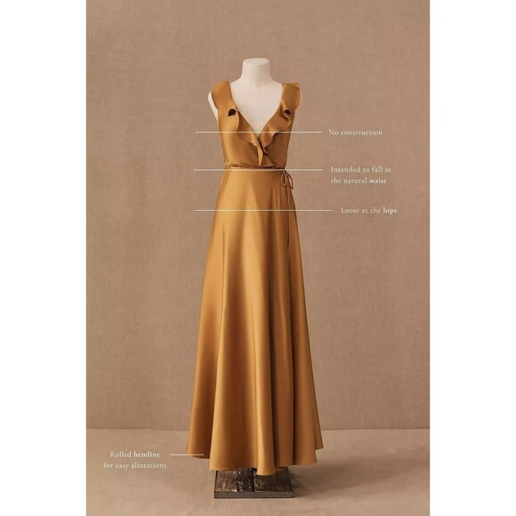 Anthropologie x BHLDN Sachin & Babi Tansy Satin Maxi Dress Sedona Sunset Sz 16 - Picture 16 of 16